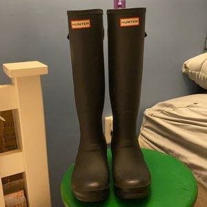 (PERFECT CONDITION) Hunter Boots in Matte Black